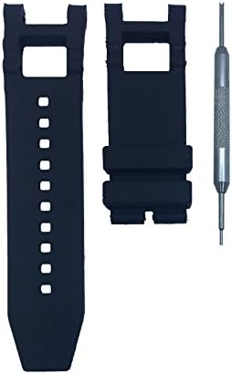 Black Rubber Watch Band Strap 28mm For Invicta Subaqua Noma III 6043