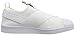adidas Originals Women's Superstar Sneaker, White/White/Core Black (Slip-On), 6