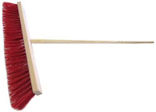 Straßenbesen 60 cm inkl. Holz-Besenstiel 140 cm Elaston rot für groben Schmutz/rauhe Böden Kehrbesen – Bild 4