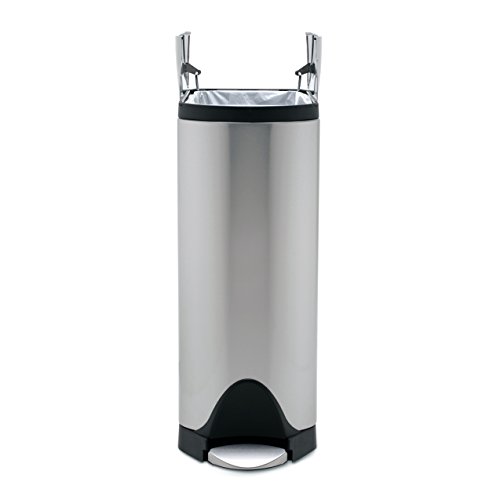 simplehuman 30 Liter / 8 Gallon Stainless Steel Butterfly Lid Kitchen