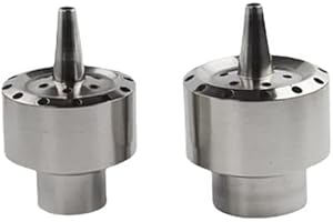 DRINCOSHOW 1/4" 1/2" 3/4" 1" 1.5" 2" Fountain Nozzle Double-Layer Brass Fountain Head Landscape Gardening Sprinkler for Garden Water Fountains and Ponds (SS304 2inch)