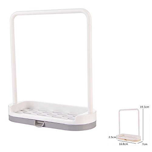 MOVEmen Storage Rack Drain Rack Towel Rack Hanging Bathroom Kitchen Utensil Box Hot Rag Storage Rack Kitchen Countertop Storage Rack Jewelry Stand Kitchenware Frame Makeup Rack Washing Rack (A) - Thumbnail 3