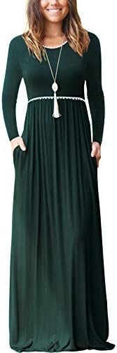 WEACZZY Women's Sleeveless Loose Plain Vacation Days Maxi Dresses Casual Long Dresses with Pockets