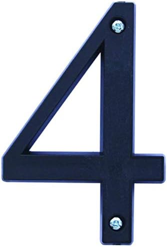 Ashortwalk Eco Black Recycled Single House Door Numbers - Numerals 0 1 2 3 4 5 6 7 8 9 (4)