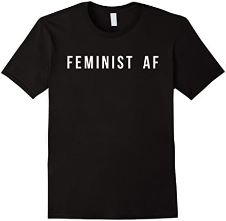 Mens Feminist AF Shirt Large Black