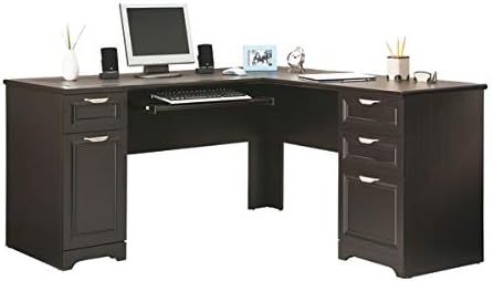 Amazon Com Realspace Magellan 59 W L Shaped Desk Espresso Home Kitchen