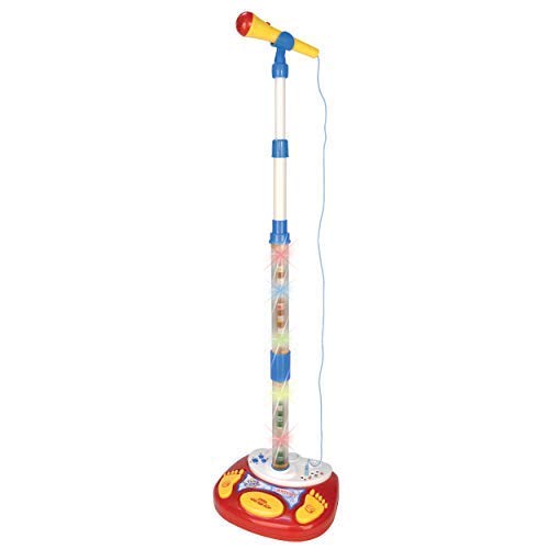image for Little Toy Closet Karaoke Microphone with Adjustable Stand, AUX Cable 
