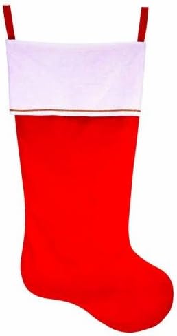 Huge 55" Felt Jumbo Christmas Stocking - Choose from Super Sized - Santa, Snowman or Traditional - Almost 5' Feet Tall (Traditional - Red)
