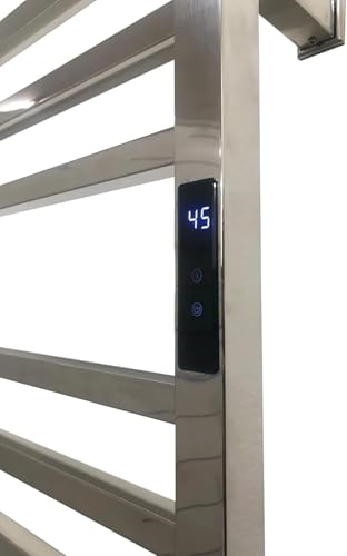 Toalheiro Térmico Grande Quadrado Inox Bivolt com Timer Embutido - Kzi (Fio Lado Esquerdo, Grande)