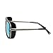 Unisex Retro Side Shields Steampunk Sunglasses in Blue Reflective