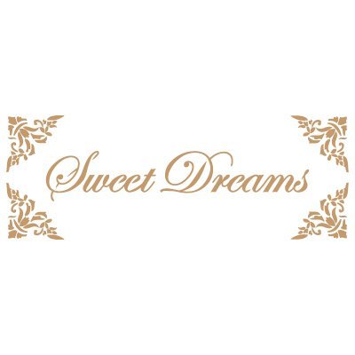 Stencil Deco Vintage Composition 147 Sweet Dreams. Stencil size: 20x30 cm (7,9x11,8 in). Design size: 9,8x27 cm (3,9x10,6 in)