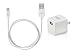Francois et Mimi, Apple MFI Certified Lightning 2.4A 12W Wall Charger with 2 Foot Long Lightning USB Cable for iPhone 5 5s 6s 7 7s Plus