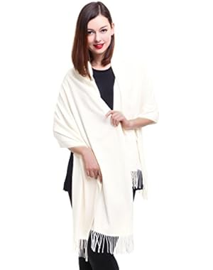 REEMONDE Large Extra Soft Cashmere Blend Women Pashmina Shawl Wrap Stole Scarf
