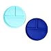 Chewbeads Silicone Divided Plates - Set of 2 - Non Slip Toddler and Baby Plates - Dishwasher, Microwave & Freezer Safe Silicone Plates for Baby - 100% Silicone, BPA Free & Phthalate Free