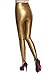 Lotsyle Women's High Waist Faux Leather Leggings-S