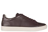 Armani Jeans men's shoes leather trainers sneakers bordeaux