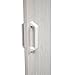 Flexi Space 4504572 Cedar Glossy Folding Door Roraima Double-ply with Flexible Vinyl Hinge, Magnetic Latch & Handle, with 5 Short Milky Glass Panel, 32.0