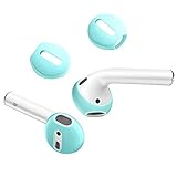 {Fit in The case} DamonLight Airpods Earpods Covers Anti-Slip Silicone Soft Sport Covers Accessories Apple AirPods Earbud airpods eartips 2 Pairs (Ice Blue)
