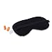 Natural Silk Sleep Mask For Side Sleeper Men & Women & Kids, Breathable Sleep Eye Mask For Light Blocking, Contoured Cup Sleeping Mask, Flight Nap Travel With Adjustable Elastic Strap-Free Ear Plugs