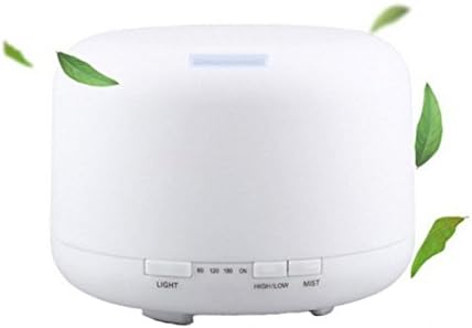 500ML Ultrasound Atomization Essential Oil Diffuser Mist Humidifier Waterless Auto Shut-off with 8 Mood Led Lights Humidifier Low Noise for Home/Office/Vehicle (500 ML)