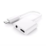 2 in 1 Lightning to 3.5mm Audio Adapter, Headphone Jack Adapter for iPhone 7/7 Plus[supports IOS 10.3.2 or later], Charge & Listen at the same time