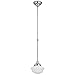 8-Inch Retro Style Schoolhouse Mini-Pendant Light in Chrome Finish