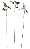Hummingbird Lawn Stakes, Set of 3 by Maple Lane CreationsTM
