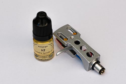 Silver Headshell, Cartridge, Stylus and V2 Lubrication Bundle fits Rotel RP-3300, RP-5300, RP-3000, RP-900, RP-300, RP-6300, RM-5010