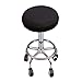 Deisy Dee Soft Stretchable Round Bar Stool Chair Covers Protectors Pack of 2 C097 (Black)