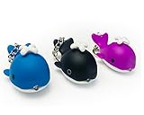 3PCS LED Lovely Whale Keychains Cartoon Child Car