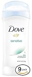 Dove Men+Care Elements Antiperspirant Deodorant Stick (9-Pack (2.6oz Each Stick), Sensitive)