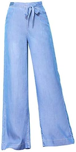 Amazon 女性用ジーンズ 明るい色 テンセルジーンズ 夏 アイスシルクワイドレッグ カジュアルパンツ 緩い 大きいサイズ ストレートレッグパンツ M 6xl ジーンズ 通販