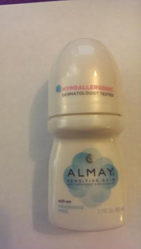 Almay Sensitive Skin Antiperspirant & Deodorant Roll-on,Fragnance Free- 1.7 Fl Oz (Pack of 6)
