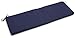 Blazing Needles Outdoor Spun Poly 19-Inch by 60-Inch by 3-1/2-Inch 3-Seater Bench Cushion, Azul