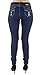 Colombian Design, Mid Waist, Butt Lift, Skinny Jeans in Dark Blue Size 9