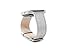 Fitbit Blaze Smart Fitness Watch Band,Thankscase Genuine Leather Strap Wrist Band Replacement, Spring Bar and Beautiful Embossed Pattern for Fitbit Blaze Smart Fitness Watch.(Silver)