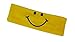CozyPhones Kids Headphones Volume Limited with Thin Speakers Soft Fleece Headband - Perfect Children's Earphones for Home and Travel - Yellow Smile