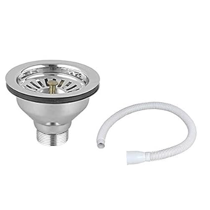 RENVOX Stainless Steel Waste Coupling for Sink/Wash Basin with Pvc Waste Pipe for Wash Basin/Kitchen sink.