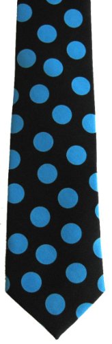 New Black and Blue Polka Dot Tie Necktie