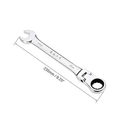 uxcell 17mm Flex-Head Ratcheting Combination Wrench