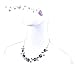 Glamorousky Elegant Rose Necklace with Purple Austrian Element Crystals