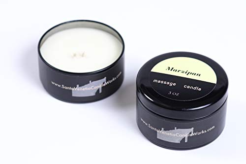 100% Natural Soy Wax Massage Candle - Marzipan Scented