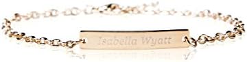 Personalized Name Bar Bracelet, Gift for Bridesmade