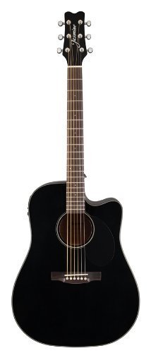 Jasmine JD39CE-BLK J-Series Acoustic-Electric Guitar, Black