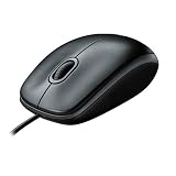 Logitech B100 Corded Mouse – Wired USB Mouse for Computers and Laptops, for Right or Left Hand Use, Black (Color: Black, Tamaño: 2 4/10''w x 4 4/10''d x 1 1/2''h)