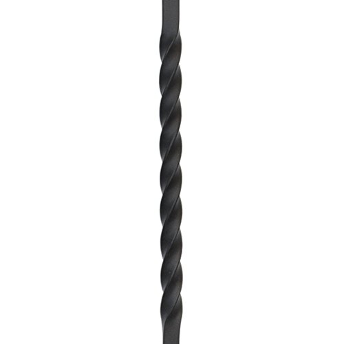 T02 - Iron Balusters - Single Twist - Hollow - 44 in X 1/2 in Square - Box of 15 (Satin Black) - Thumbnail 5