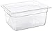 Rubbermaid Commercial Products Cold Food Insert Pan for Restaurants/Kitchens/Cafeterias, 1/2 Size, 6 Inches Deep, Clear (FG125P00CLR)