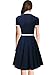 Miusol Women's Navy Style Optical Illusion Casual Swing Dress