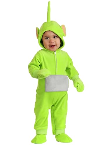 Infant Teletubbies Dipsy Costume | Soft Jumpsuit, Plush Hood, Mits, & Foot Covers | Cozy Childrens Halloween Costume 6/9 Months at Amazon