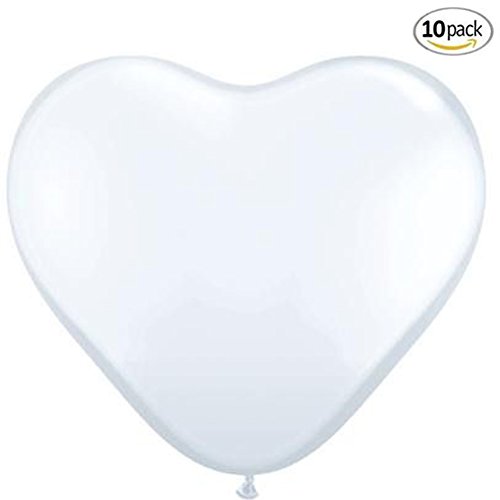 MOWO 36'' Love Heart Shaped Giant Latex Balloon Clear 10pc Blast Jumbo Balloon for Valentine's Day/ Birthday/ Wedding Event Party(clear,10pc)
